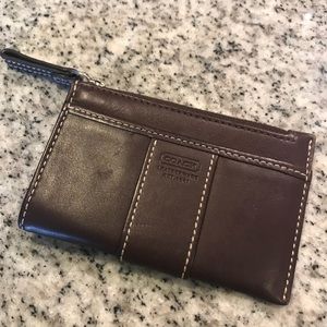 Coach - Brown Leather Mini Coin Purse